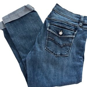 WHBM Slim Crop Jeans Size 8 White House Black Market Cropped Stretch Denim